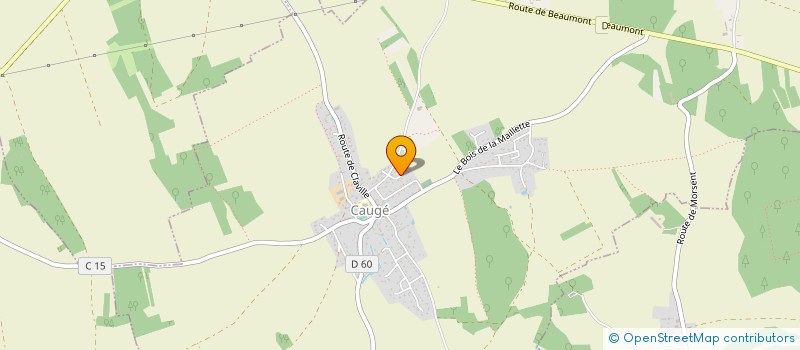 localisation de l'entreprise MONSIEUR YVON LE COSSEC  CAUGE