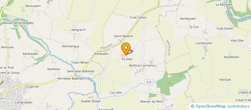 localisation de l'entreprise MONSIEUR YVON LE ROUX  PLABENNEC
