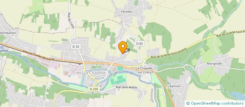 localisation de l'entreprise MONSIEUR YVON LECLERCQ  CRECY-LA-CHAPELLE