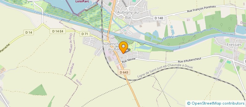 localisation de l'entreprise MONSIEUR YVON LECOCQ  AUBENCHEUL-AU-BAC