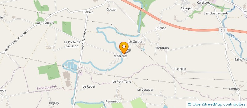 localisation de l'entreprise MONSIEUR YVON MARTIN  SAINT-CARADEC