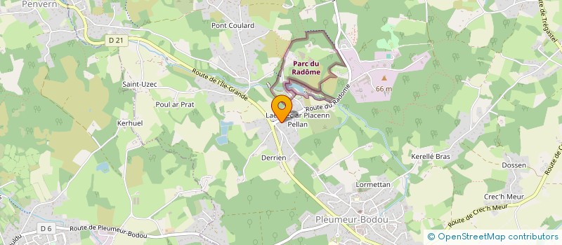 localisation de l'entreprise MONSIEUR YVON MOISAN  PLEUMEUR-BODOU