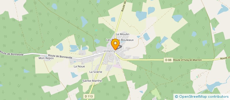 localisation de l'entreprise MONSIEUR YVON ORILLON  VILLENY
