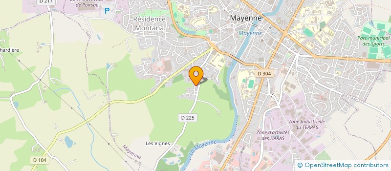 localisation de l'entreprise MONSIEUR YVON PEYROMAURE-DEBORD à MAYENNE
