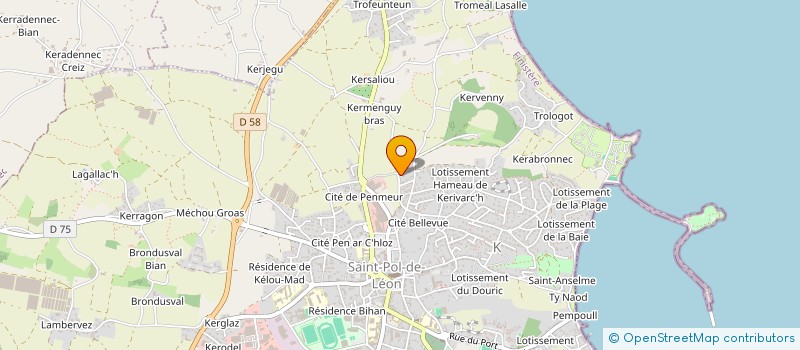localisation de l'entreprise MONSIEUR YVON PODEUR BEUZIT à SAINT-POL-DE-LEON