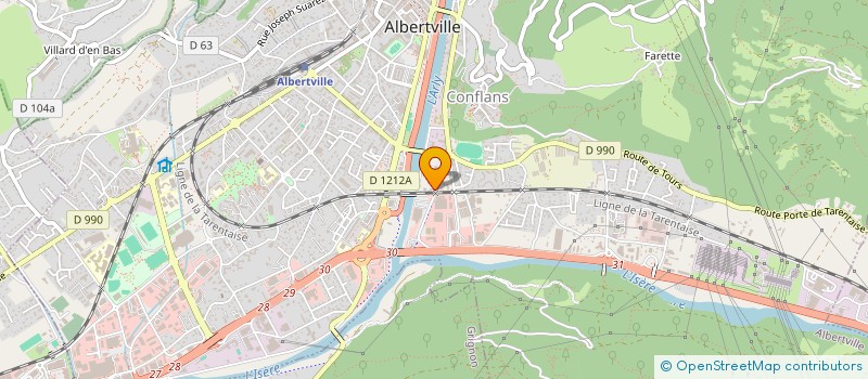 localisation de l'entreprise MONSIEUR YVON POUCHKINE  ALBERTVILLE