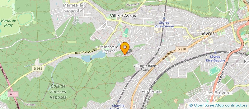localisation de l'entreprise MONSIEUR YVON RAOUT à VILLE-D'AVRAY