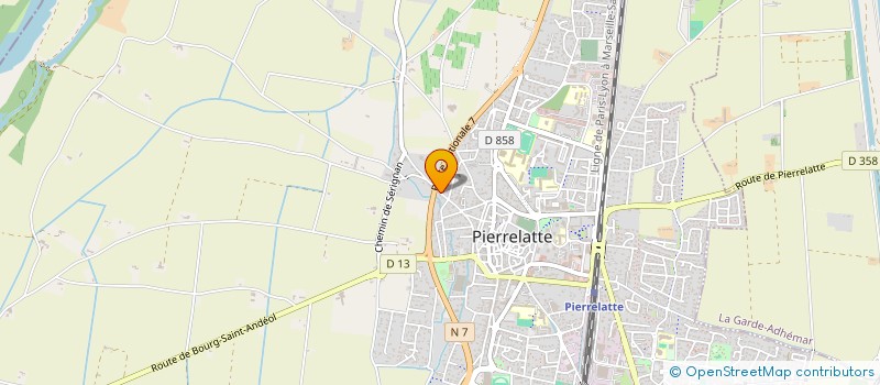 localisation de l'entreprise MONSIEUR YVON RAVIGNOT  PIERRELATTE