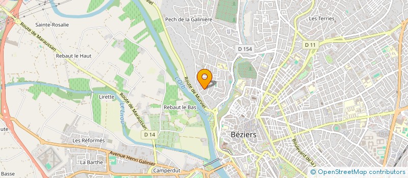 localisation de l'entreprise MONSIEUR YVON REGNIER à BEZIERS