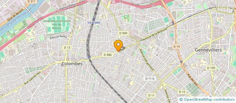 localisation de l'entreprise MONSIEUR YVON ROLLAND à COLOMBES