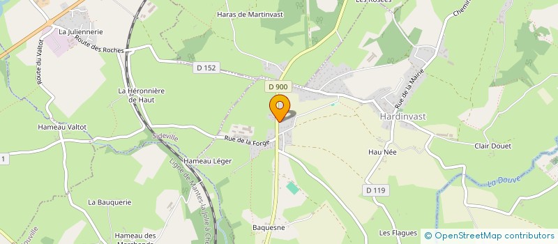 localisation de l'entreprise MONSIEUR YVON RUEL  HARDINVAST