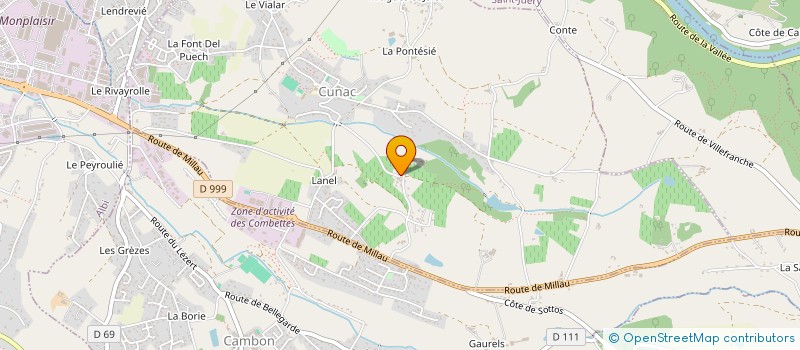 localisation de l'entreprise MONSIEUR YVON VERNHET  CUNAC