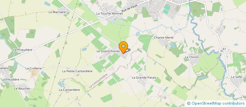 localisation de l'entreprise MONSIEUR YVONNICK BRUNEAU  LA LIMOUZINIERE