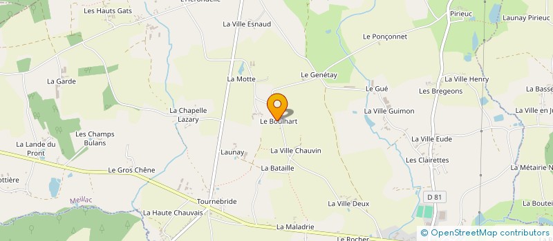 localisation de l'entreprise MONSIEUR YVONNICK HAMON  MEILLAC