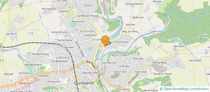 localisation de l'entreprise MONSIEUR YVONNICK JAOUEN à QUIMPERLE