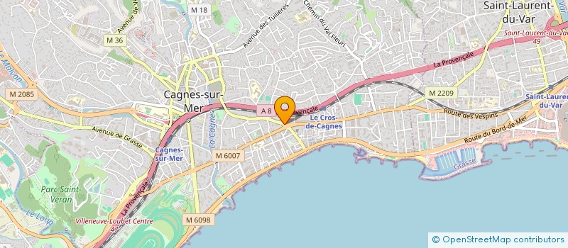 localisation de l'entreprise MONSIEUR ZACHARIE HAMIANI à CAGNES-SUR-MER