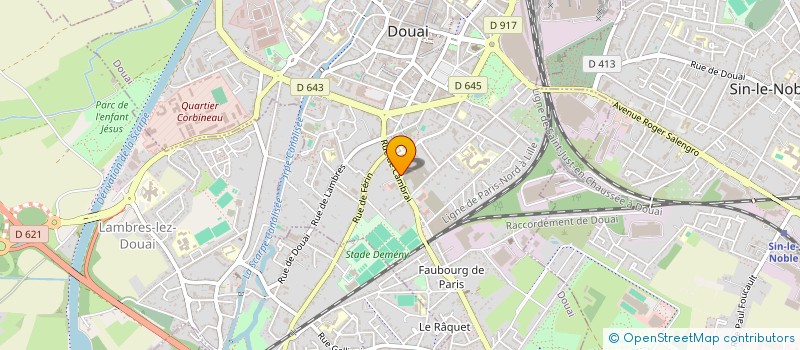 localisation de l'entreprise MONSIEUR ZACHARIE HOUNDEHOTO à DOUAI