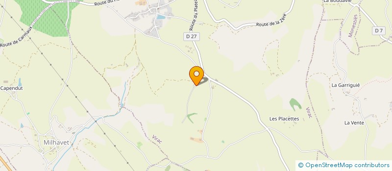 localisation de l'entreprise MONSIEUR ZACHARIE MASSARDIER SONSINO  VIRAC