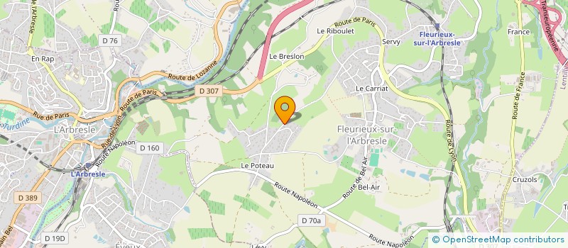 localisation de l'entreprise MONSIEUR ZACHARY FOUQUERAY  FLEURIEUX-SUR-L'ARBRESLE