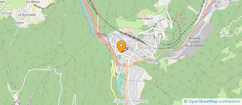 localisation de l'entreprise MONSIEUR ZAFER AKKULAK à MOUTIERS