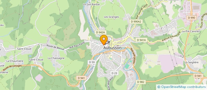 localisation de l'entreprise MONSIEUR ZEKI GOKCEN à AUBUSSON