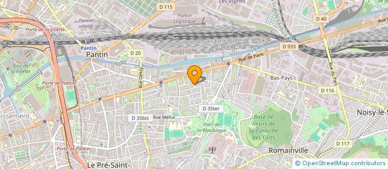 localisation de l'entreprise MONSIEUR ZEPHIR DARROT  PANTIN