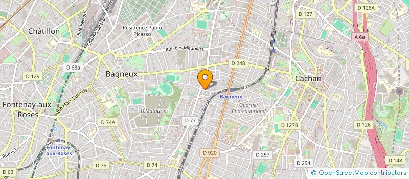localisation de l'entreprise MONSIEUR ZHIWEI HUANG à BAGNEUX