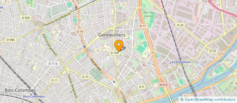 localisation de l'entreprise MONSIEUR ZHONGYUAN WANG à GENNEVILLIERS