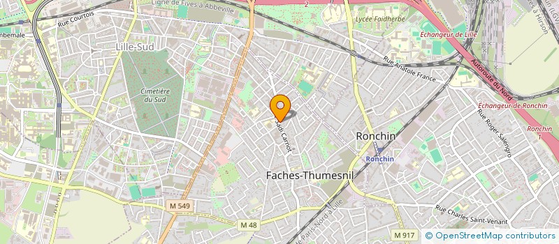 localisation de l'entreprise MONSIEUR ZIDANE KASEREKA AMINI  FACHES-THUMESNIL