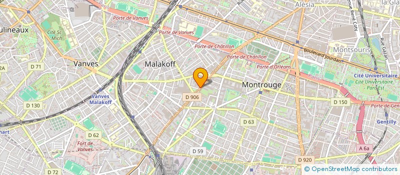 localisation de l'entreprise MONSIEUR ZIED HAJAM  MALAKOFF