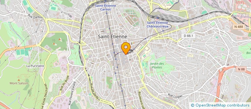 localisation de l'entreprise MONSIEUR ZIGGY BARRET  SAINT-ETIENNE