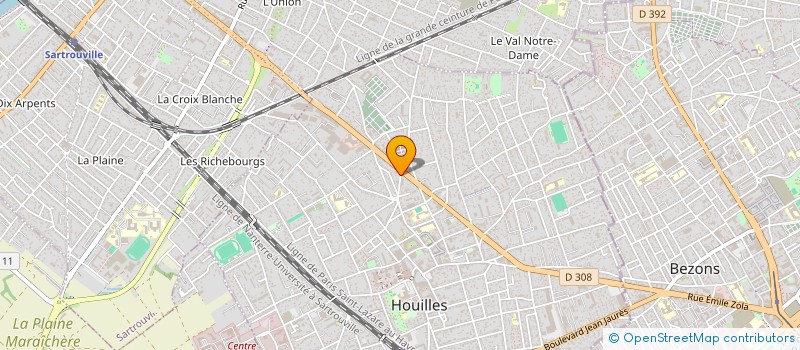 localisation de l'entreprise MONSIEUR ZINEDINE CHAKAL à HOUILLES