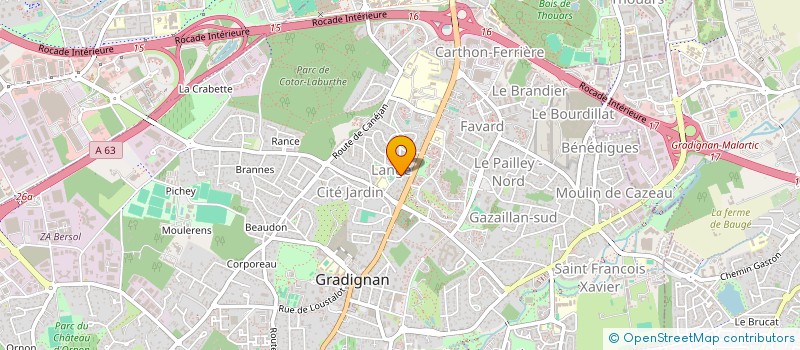 localisation de l'entreprise MONSIEUR ZINEELABIDINE ALLAGUI  GRADIGNAN