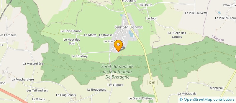 localisation de l'entreprise MONSIEUR ZOUBAIER CHATTI  MONTAUBAN-DE-BRETAGNE