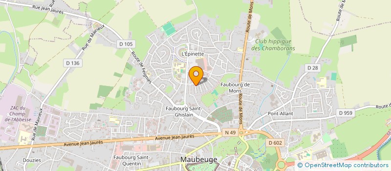 localisation de l'entreprise MONSIEUR ZOUBAYR BIBANE  MAUBEUGE