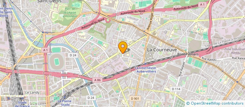 localisation de l'entreprise MONSIEUR ZOUBIR BOUZIANI à LA COURNEUVE