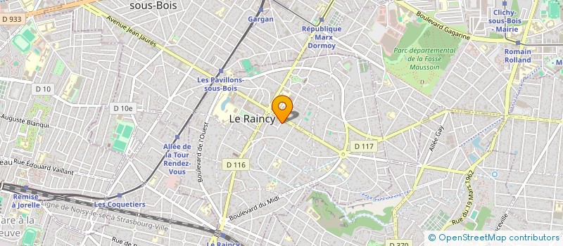 localisation de l'entreprise MONSIEUR ZOUBIR EL KLAOUI à LE RAINCY