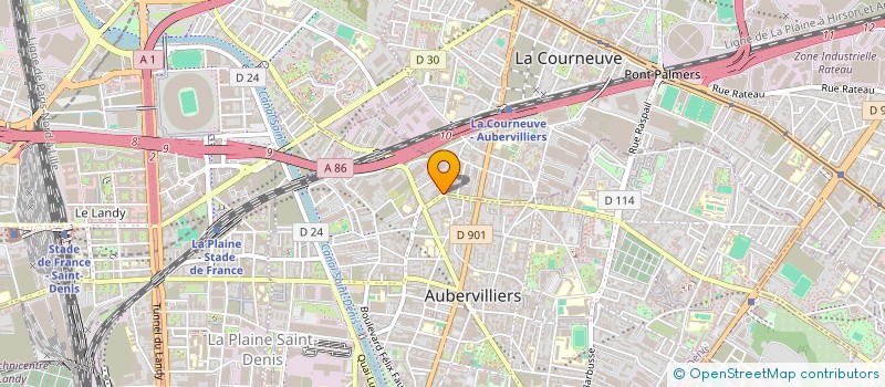 localisation de l'entreprise MONSIEUR ZOUBIRI BILLAL  AUBERVILLIERS