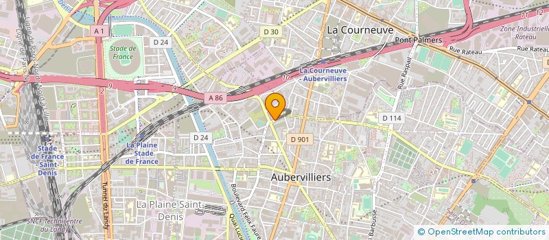 localisation de l'entreprise MONSIEUR ZOUMANA FOFANA  AUBERVILLIERS