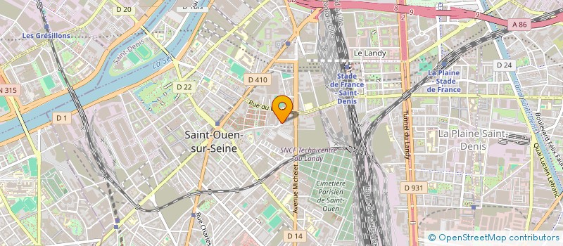 localisation de l'entreprise MONSIEUR ZOUNKARANENI LIMFOP KOUOTOU à SAINT-OUEN-SUR-SEINE