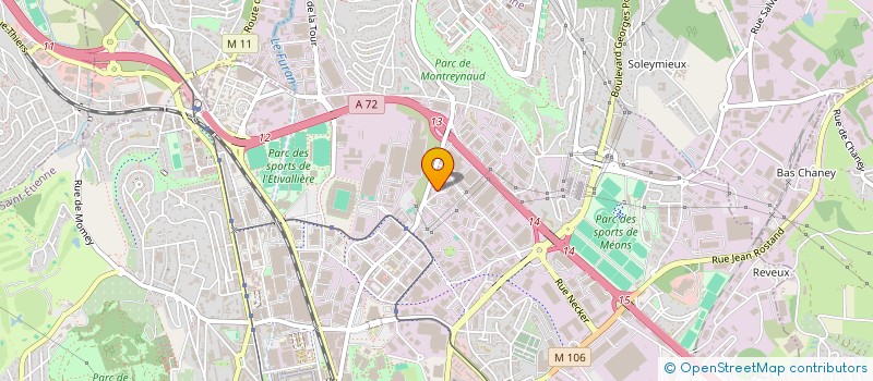 localisation de l'entreprise MONSIEUR ZOWE AMATI  SAINT-ETIENNE