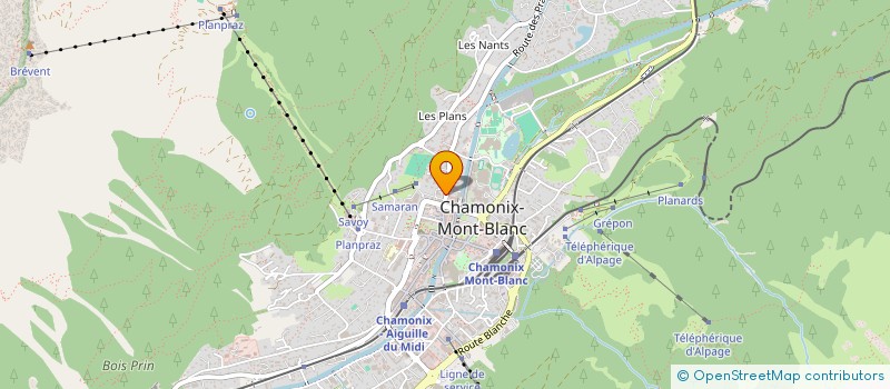 localisation de l'entreprise MONT-BLANC COIFFURE  CHAMONIX-MONT-BLANC