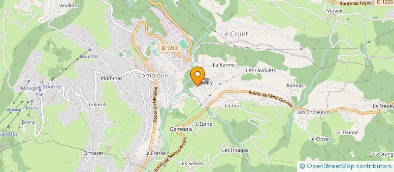 localisation de l'entreprise MONT-BLANC DEPOT  COMBLOUX