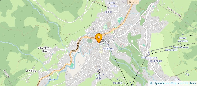 localisation de l'entreprise MONT BLANC OUTDOOR ADVENTURES  MEGEVE