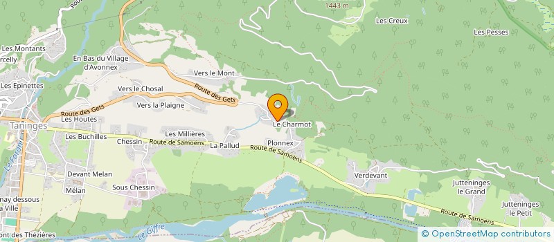 localisation de l'entreprise MONT BLANC RAMONAGE  TANINGES