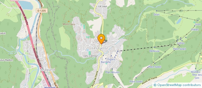 localisation de l'entreprise MONT BLANC SPORTS à ARACHES-LA-FRASSE