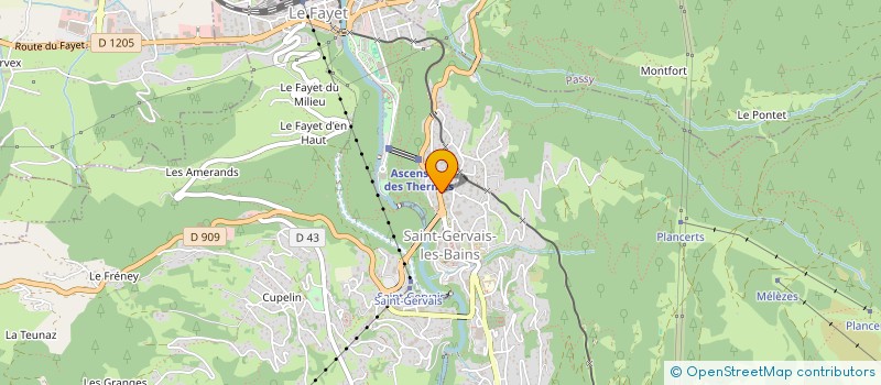 localisation de l'entreprise MONT BLANC WATER POLO  SAINT-GERVAIS-LES-BAINS