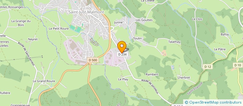 localisation de l'entreprise MONT.BOUTENTRAIN  SAINT-JUST-MALMONT