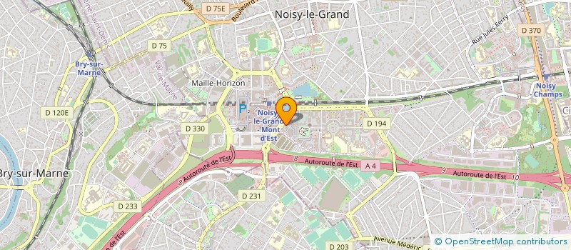 localisation de l'entreprise MONT D'EST COIFFURES à NOISY-LE-GRAND