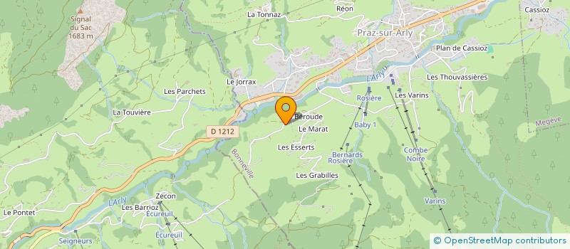 localisation de l'entreprise MONT-JOVET - LE CHIRIAC  PRAZ-SUR-ARLY